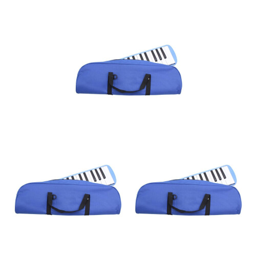 3Pièces Instrument Mélodica 32 Clés Bleu Avec Étui De Rangement