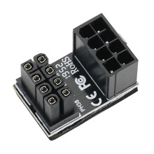 Vertical to Horizontal Cable Mount Adapter, 180Degree Angled Power Adapter for Graphics Cards, Change Installation Direction Lightweight Stable