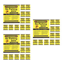 Étiquettes No Parking Adhésives Jaunes Pour Véhicules
