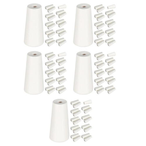 100Pcs White Wood Blind Cord Knobs Decorative Curtain Pulls for Blinds