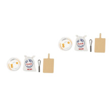 2Sets Mini Huis Bakdecoratie Accessoires Kinderspeelgoed Multi Kleuren