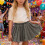 Girls Shimmering Sequin Pleated Skirt Grey 2