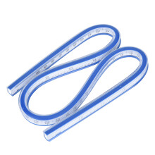 Double-Sided Ruler for Flexible Curve Ruler, Plastic Soft Tape Measure with Radian Measurement Functionality, Measuring Contour Line Tool for