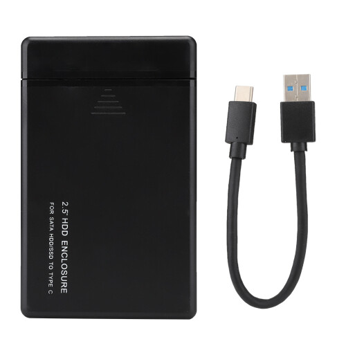Gabinete para disco rígido Plug and Play, compatibilidade universal, SuperSpeed USB 3.0, retrocompatível com UASP SATA III de 2,5 polegadas, para