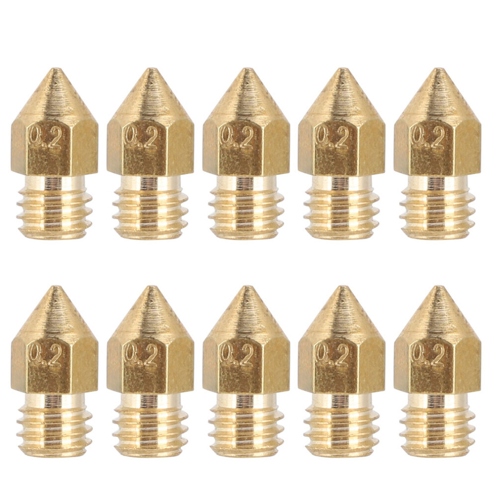 Strong And Sturdy Brass Nozzles Mk8 3D Printer Nozzle Set Smooth Internal Surfaces Avoiding Blocking Filament Engraved Size Markings Easy 9049227980116