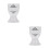 2Pcs Ceramic Egg Holder White Food Container for Restaurant Tableware 1