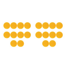20Pcs Yellow Decorative Round Buttons for DIY Clothes and Coats