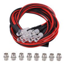 RC Auto-LED-Scheinwerfer-Set mit 6 LEDs, Weiß & Rot, 70 cm Kabel
