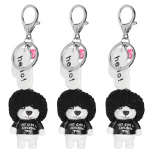 Creative Design Bear Keychain Resin Pendant Fashionable And Durable Versatile Application Lightweight Compact Unique Design
