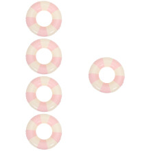 5Pcs Kids Pink PVC Swim Rings Inflatable Float for Outdoor Swimming