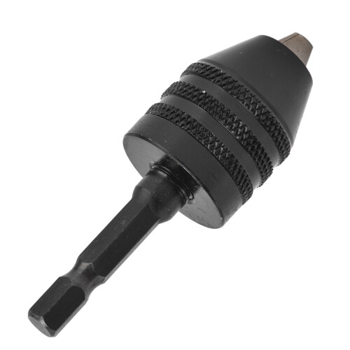 Impact Driver Compatible Drill Chuck Tool Universal Driver Hex Shank Adapter Adjustable Chuck Keyless Drill Chuck Power Screwdriver Conversion Quick 1