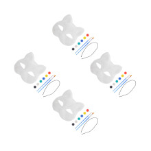 4Sets Animal Style DIY Cat Masks for Party Plastic Breathable Masks