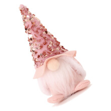 Gesichtslose Gnom-Deko-Puppe Pink 18x8cm für Weihnachten & festliche Stimmung