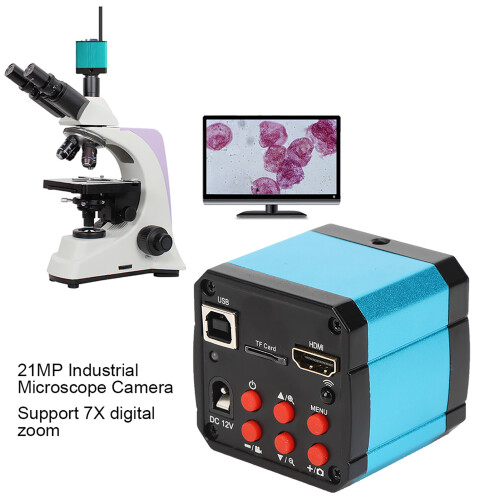 Microscope Camera21MP High Definition Live Image Display HD Video Output Support USB2.0Digital Zoom7X C Mount Industrial Use RGB Adjustable 2