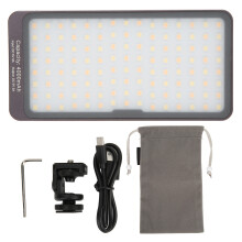 Draadloos te bedienen RGB LED-videolamp, dimbare tweekleurige LED-lamp met OLED-display, cameralamp voor fotografie, ingebouwde lichteffecten,