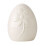 Karymi Easter Ceramic Egg Ornament Pink White 4.3x3.6 in 2