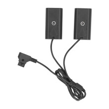 Câble d'alimentation spiralé pour batteries série NP-F. Longueur flexible. Courant de sortie maximal : 4,5 A. Alimentation stable pour