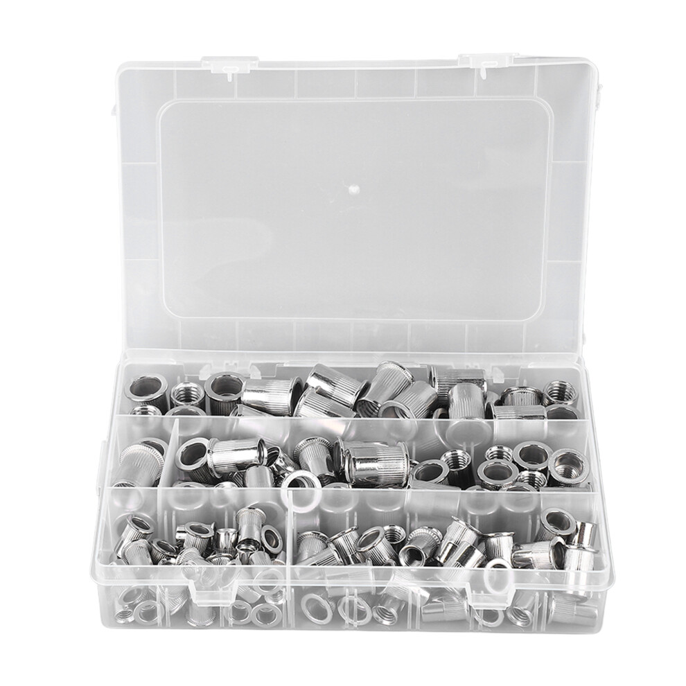 Rust Resistant Corrosion Resistant Stainless Steel Rivet Nut Threaded Insert Nutsert Flat Head Rivet Nut High Strength Work Hardened Surface For 9071309207187