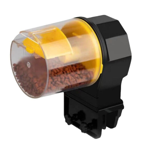 Automatic Fish Tank Feeder – Programmable 12/24H Timer, Compatible with Dry/Pellet/Flake Food, Sturdy Plastic, 1 Pack 1