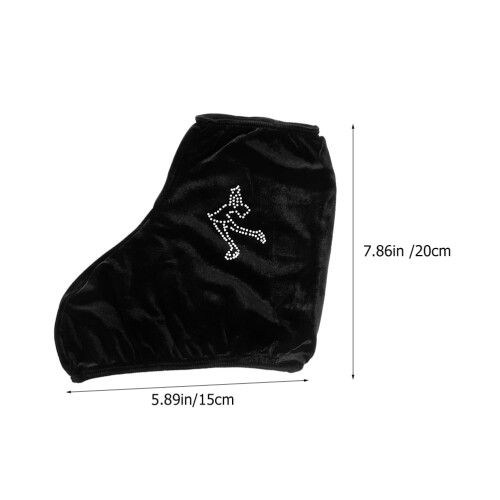 1Pair Black Hockey Boot Covers Wear Resistant Polyester Boot Protector 1