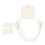 Milky White Split Leather Purse Strap Flip Cover 3