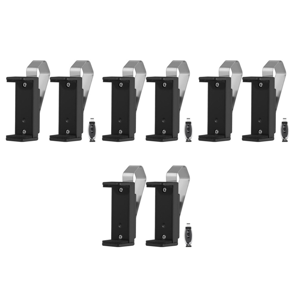 8Pcs Car Visor Clips For Garage Door Remote Abs Stainless Steel Black 3711626426101