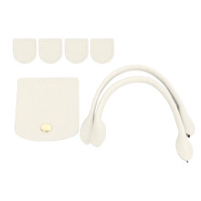 Milky White Split Leather Purse Strap Flip Cover