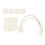 Milky White Split Leather Purse Strap Flip Cover 1
