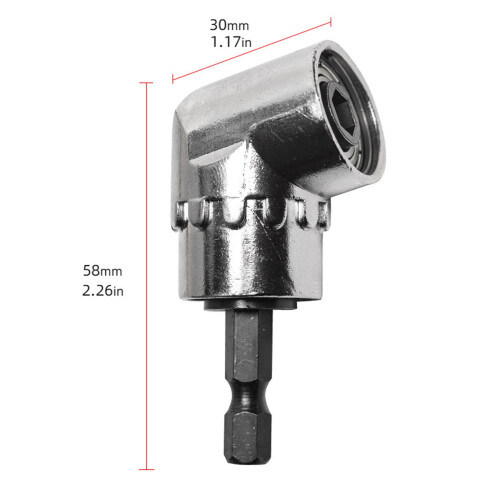 Right Angle Drill 105 Degree Right Angle Driver Angle Extension Power Screwdriver Drill Attachment 1/4inch Hex Bit Drill Bit 1