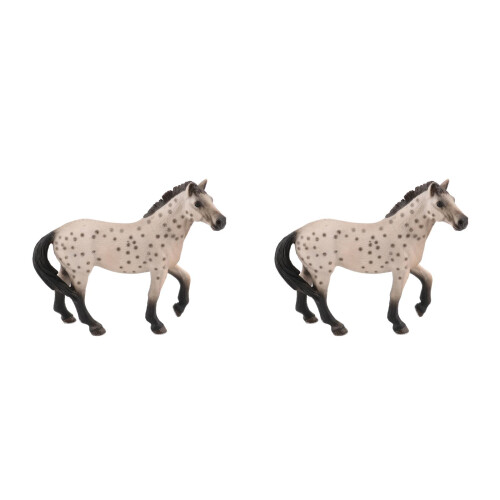 2Pièces Modèles Simulés De Chevaux Jouets En Plastique Multiusage
