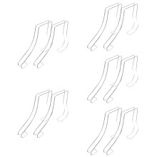 10Stk Edelstahl Schuhständer Silbern Schuhdisplay Halter Für Zuhause