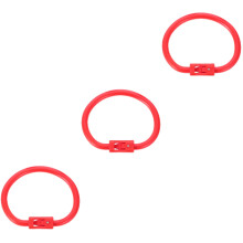 3St Plastic Koe Neusring Met Veer Rood, Duurzaam En Voor