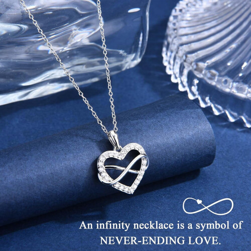 Infinity Heart Halskæde til Datter – Rustfrit Stål, 2