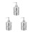 3Pièces Bouteille Argent Ergonomique Multi-Usage Recyclable 1