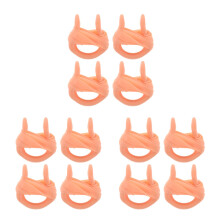 12Pcs Swimming Nose Clips Beige Silicone Nose Plugs with Elastic Strap