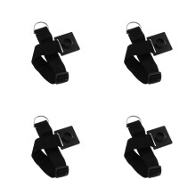 4Pcs Black Nylon Strap Cello Endpin Stopper Adjustable Non-Slip Holder