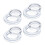 4 Sets Patio Table Umbrella Hole Ring Transparent Ring Bases, with Caps 4