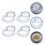 4 Sets Patio Table Umbrella Hole Ring Transparent Ring Bases, with Caps 5