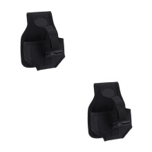 2Pcs Lightweight Tool Waist Bag Black Tape Measure Waist Pouch