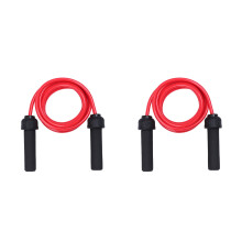 2Pcs Red Weighted Jump Rope with Bearings for Adult Fitness Workout