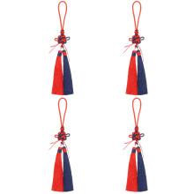 4Pcs Multi-Color DIY Chinese Knot Tassel Pendants for Hanging Decor