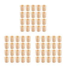 150Pcs Wooden Cups for Drinking Simple Elegant Snack and Treat Cups