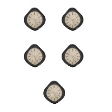 5Pcs Creative Metal Mini Car Clock Quartz Timekeeping Glow-in-Dark