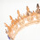 Diadema da sposa con strass color oro e blu 4
