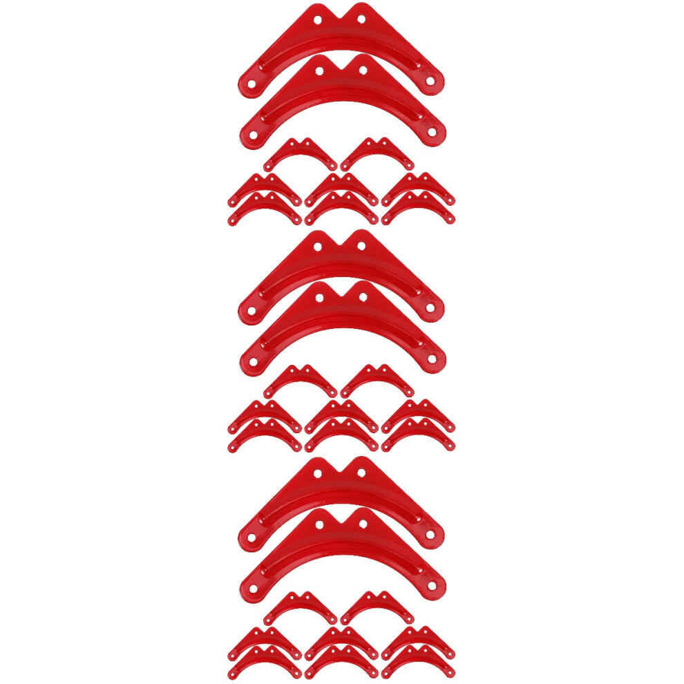 30Pcs Red Aluminum Attic Ladder Corner Bracket Durable Fixing Parts 3711599265912
