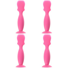 4Pcs Rosy Flexible Silicone Dog Wrinkle Cream Applicator Spatulas