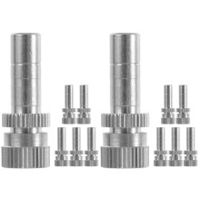 12Pcs Brass Misting Nozzles Silver Low Pressure Garden Hose Spray