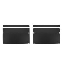 6Pcs Durable Metal Cabinet Protective Covers Black Equipment Shield