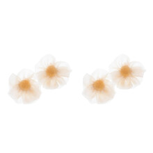 4St Beige Stoffen Schoenclips Met Rozen, Afneembaar Dameshakken