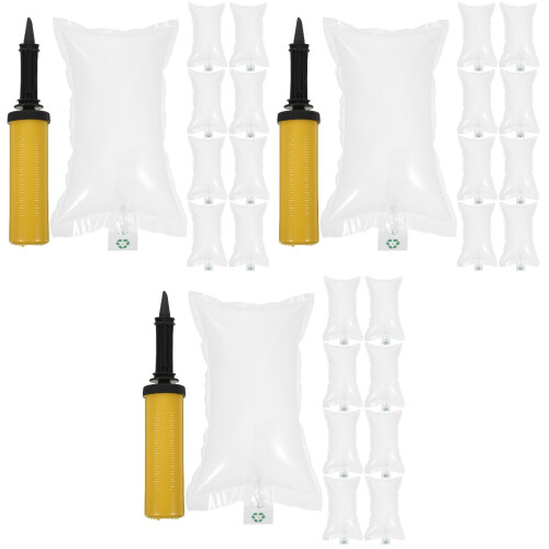 3Sets Wit Opblaasbare Pakkingzakken Waterdicht Bescherming